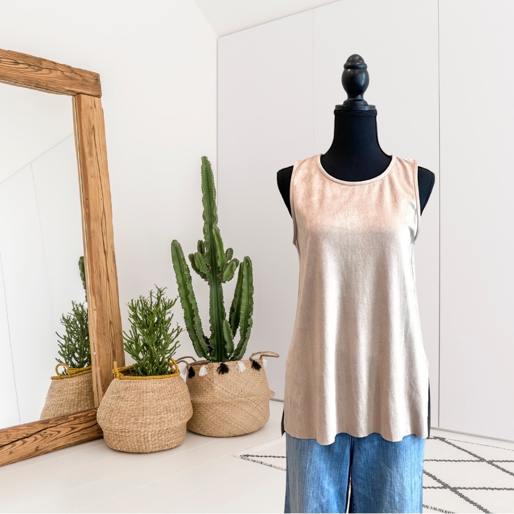 Dylan Bandit Sleeveless Faux Suede Top